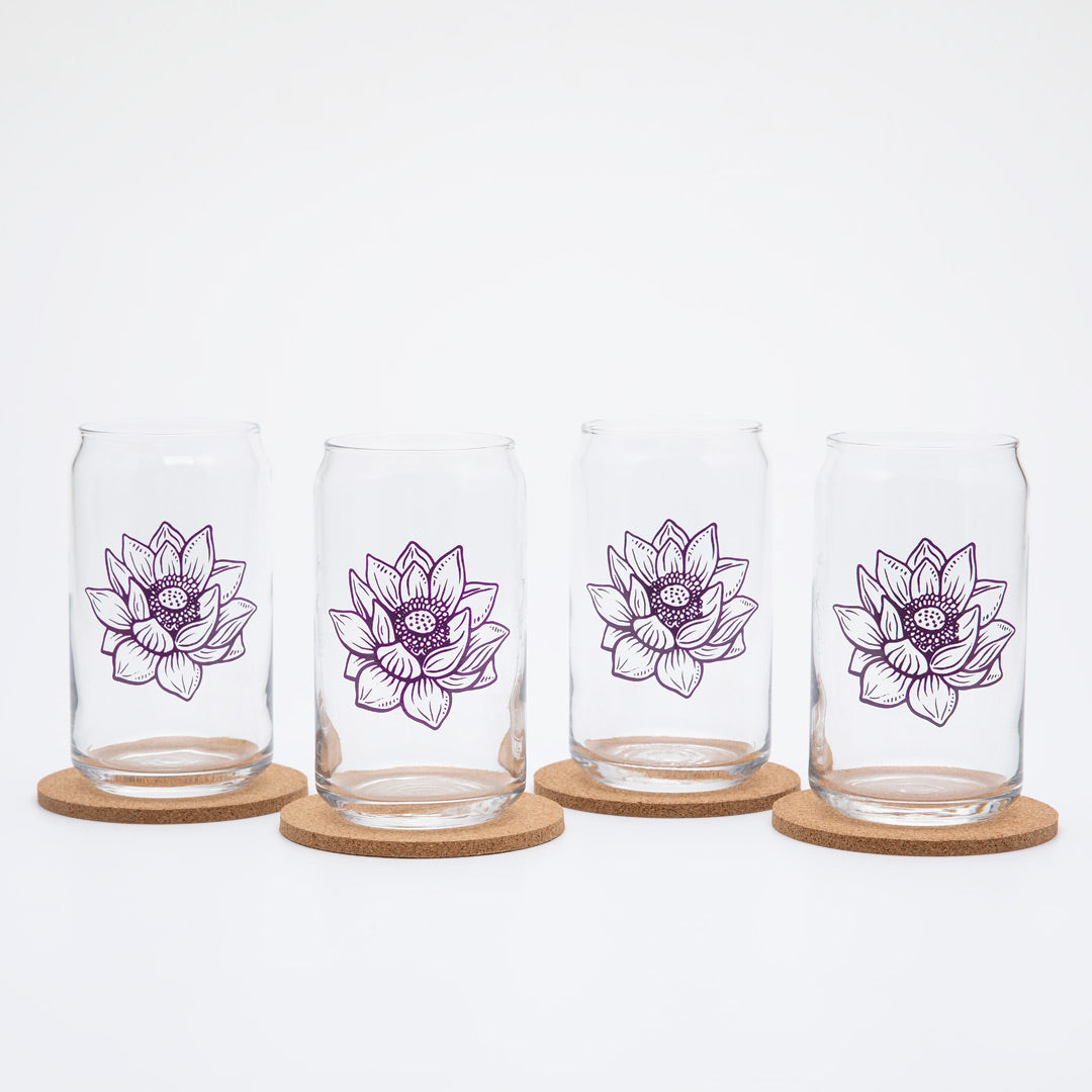 Lotus Can Glasses Set of 4 - Counter Couture