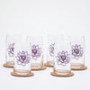 Lotus Flower Beer Can Glasses Set of 6 - Counter Couture