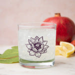 Lotus Rocks Glass - 11oz Whiskey Glass - Locally Made - Counter Couture