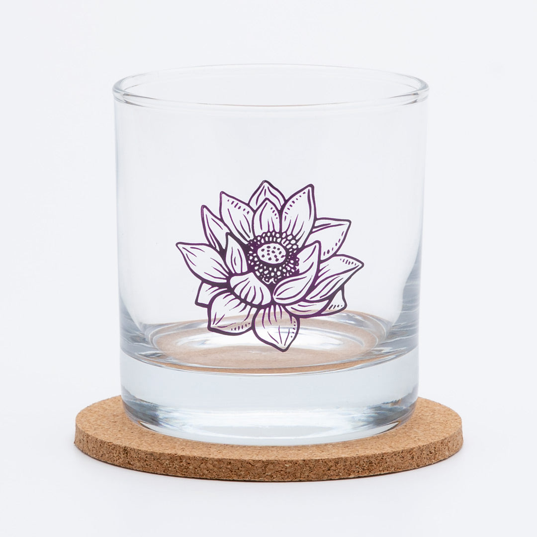 Lotus Flower Whiskey Glass-Counter Couture