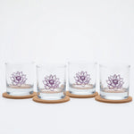 Lotus Rocks Glass - 11oz Whiskey Glass - Locally Made - Counter Couture