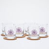 Lotus Flower Rocks Glass Gift Set of 6-Counter Couture