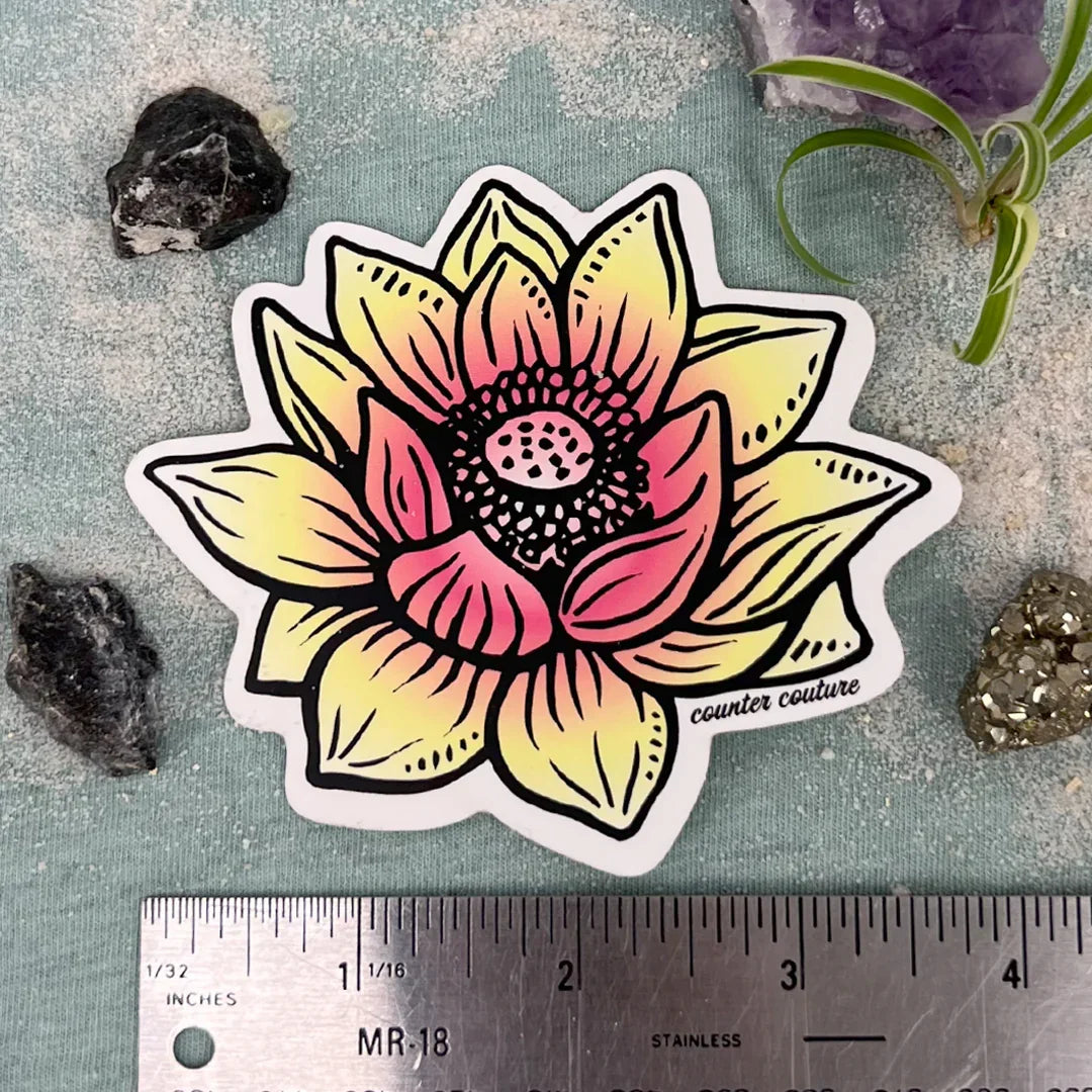 Lotus Die Cut Sticker - Counter Couture