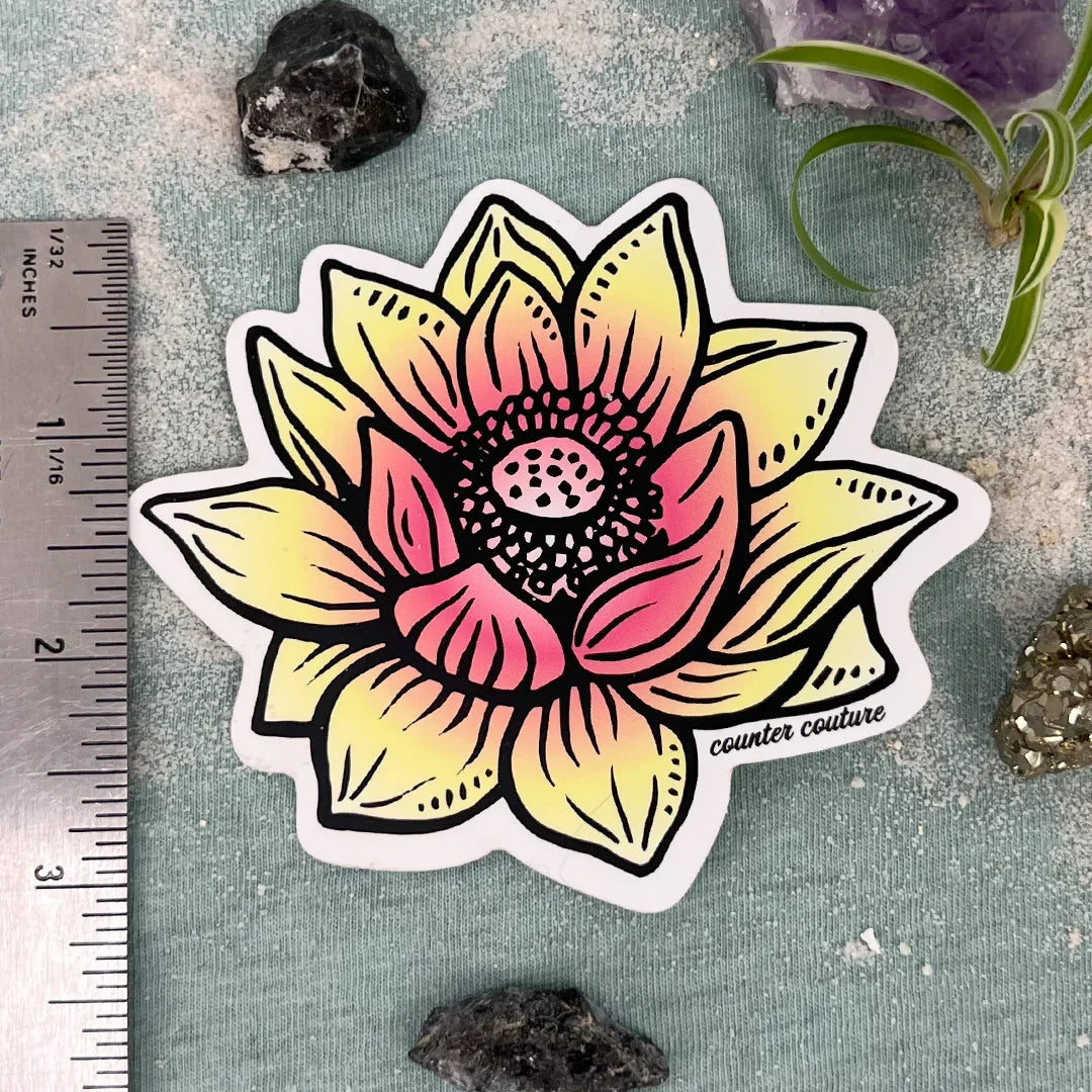 Lotus Die Cut Sticker - Counter Couture