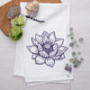 Lotus Printed Tea Towel - Botanical Towel - Kitchen Towel - Dish Towel - Counter Couture