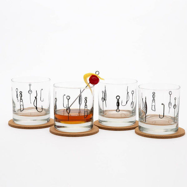 Lures Rocks Glass Gift Set of 4-Counter Couture