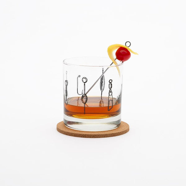 Fishing Lures Whiskey Glass-Counter Couture