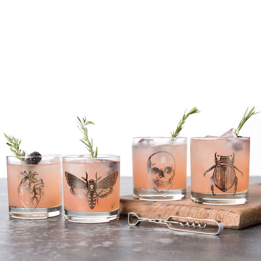 Macabre Rocks Glass Set of 4-Counter Couture