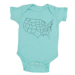 Map Baby Bodysuit - Chill, Customizable, State Pride - Counter Couture
