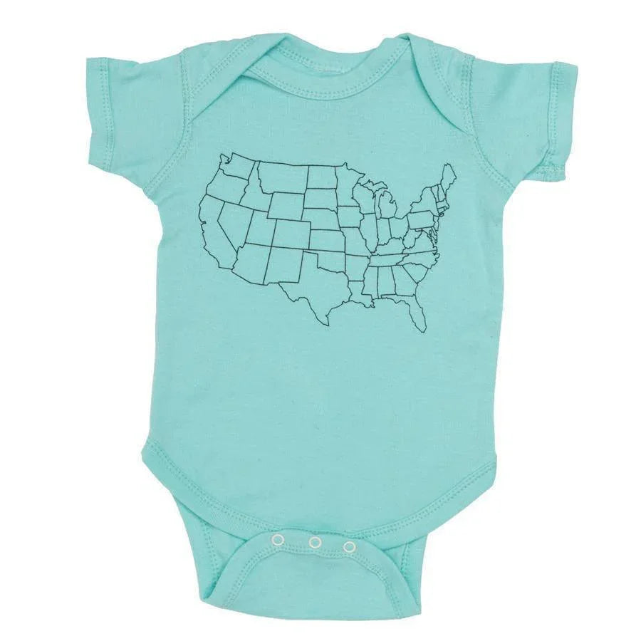 Map Baby Bodysuit - Chill, Customizable, State Pride - Counter Couture