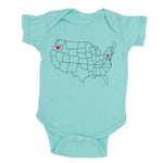 Map Baby Bodysuit - Chill, Customizable, State Pride - Counter Couture