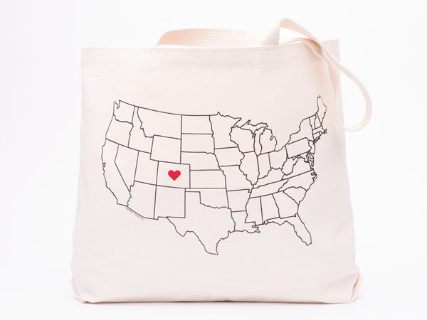 Map Printed Canvas Tote Bag - Counter Couture