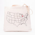 Customizable Map Canvas Tote Bag - Eco-Friendly, Perfect for Shopping & Gifts - Counter Couture