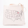 Map Printed Reusable Bag - Tote Bag - Counter Couture