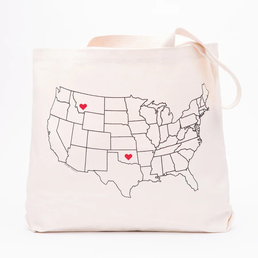 Customizable Map Canvas Tote Bag - Eco-Friendly, Perfect for Shopping & Gifts - Counter Couture