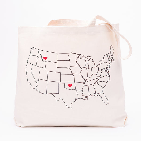 Map Printed Canvas Grocery Bag - Tote Bag - Counter Couture