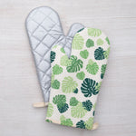 Monstera Oven Mitt + Potholder Set - Heat-Resistant, Stylish Kitchen Accessory, Perfect for Gifts - Counter Couture