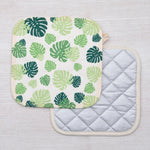 Monstera Oven Mitt + Potholder Set - Heat-Resistant, Stylish Kitchen Accessory, Perfect for Gifts - Counter Couture