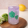 Monstera Pint Can Glass - Counter Couture