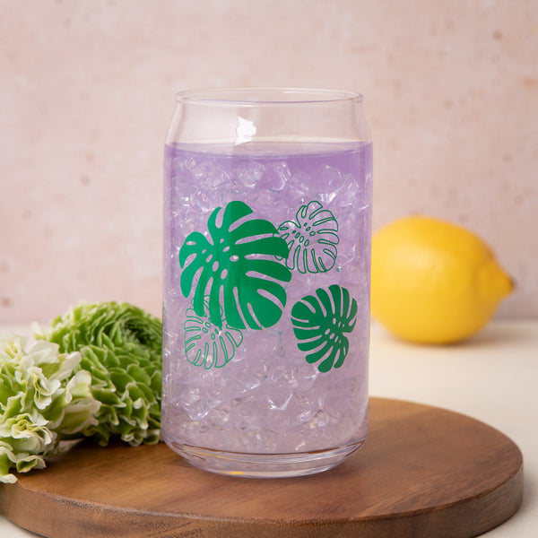 Monstera Beer Can Glass - Counter Couture