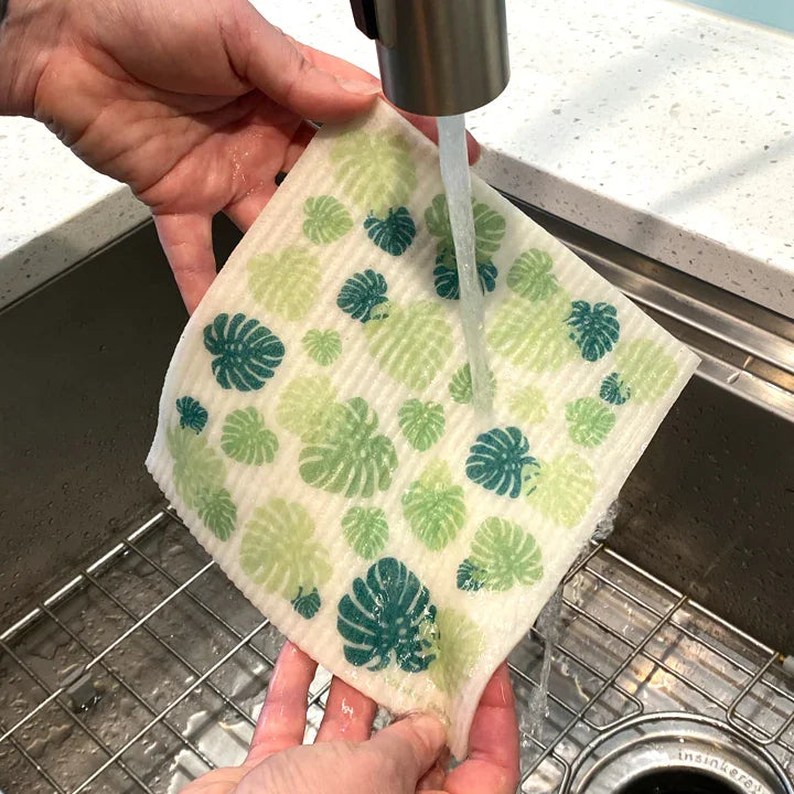 Monstera Swedish Dish Cloth - Eco-Friendly & Biodegradable - Counter Couture