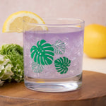 Monstera Rocks Glass - 11oz Whiskey Glass - Locally Made - Counter Couture