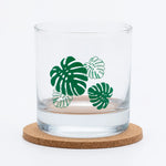 Monstera Rocks Glass - 11oz Whiskey Glass - Locally Made - Counter Couture