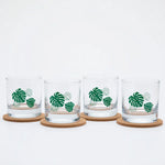 Monstera Rocks Glass - 11oz Whiskey Glass - Locally Made - Counter Couture