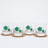 Monstera Rocks Glass Gift Set of 4-Counter Couture