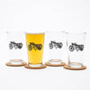 Motorcycle Beer Glasses Set of 4 -Counter Couture