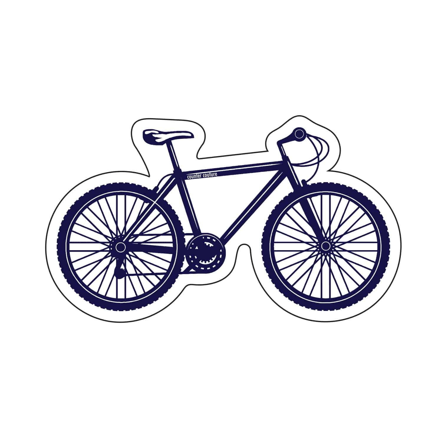 Mountain Bike Die Cut Sticker - Counter Couture
