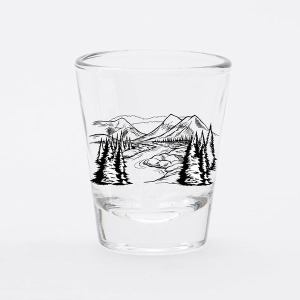 Mountains Glass Jigger -Shot Glass - Counter Couture