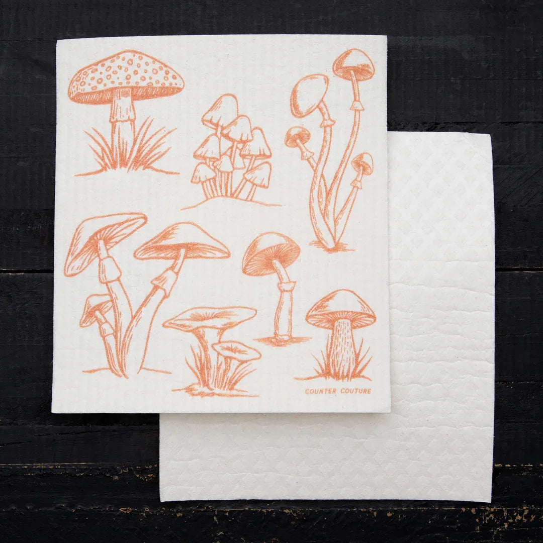 Mushroom Swedish Dish Cloth - Counter Couture