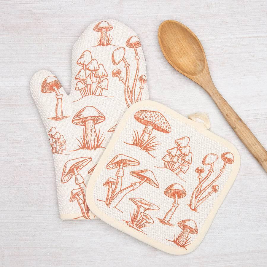 Mushroom Oven Mitt + Potholder Set - Counter Couture