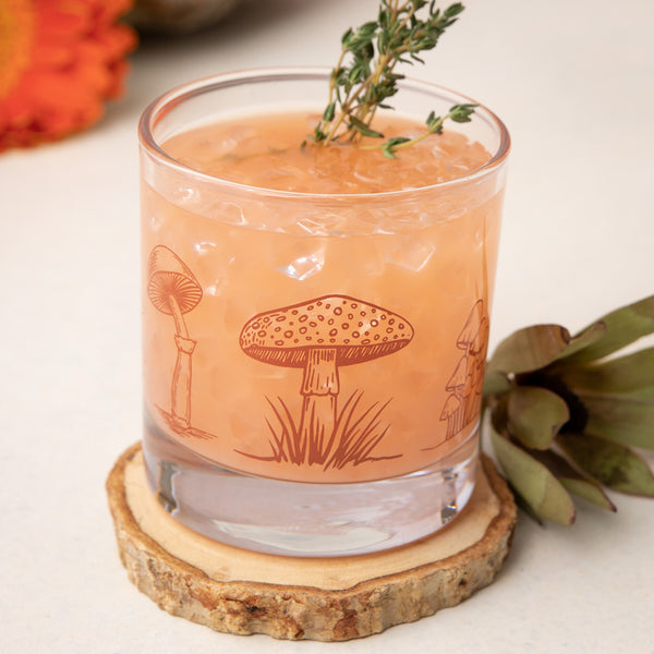 Orange Mushroom Whiskey Glass Gift - Counter Couture