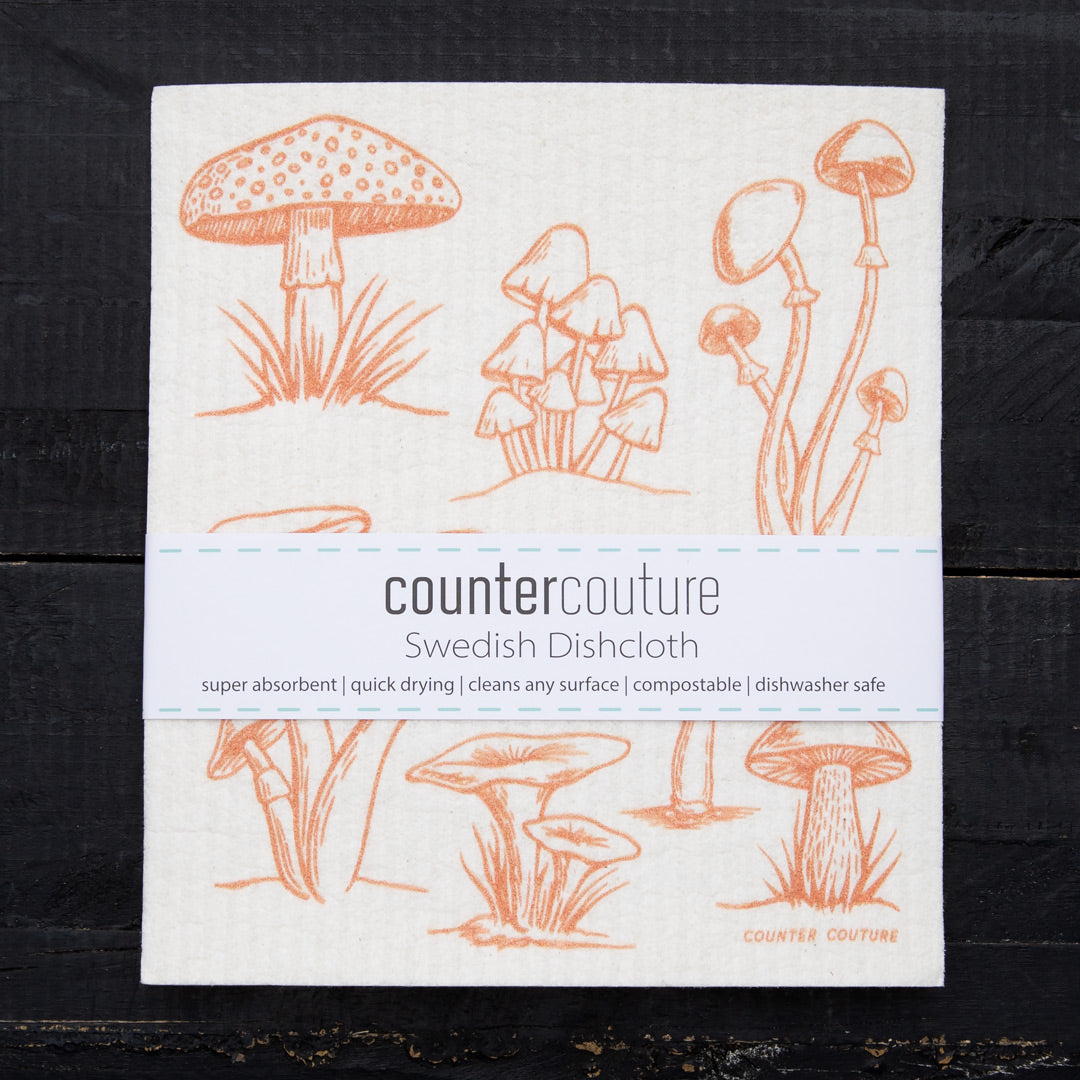 Mushroom Swedish Dishcloth - Counter Couture