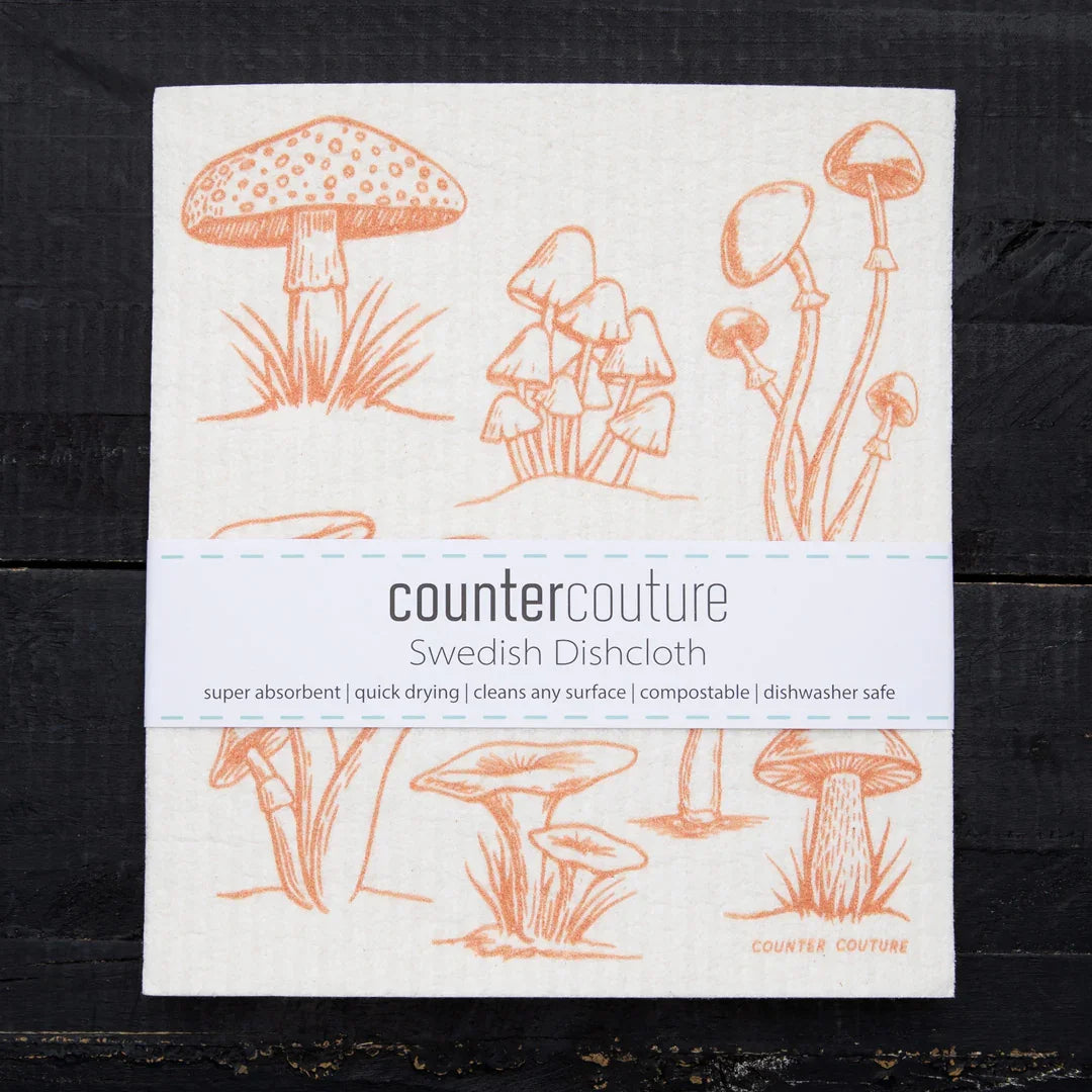 Mushroom Swedish Dish Cloth - Counter Couture