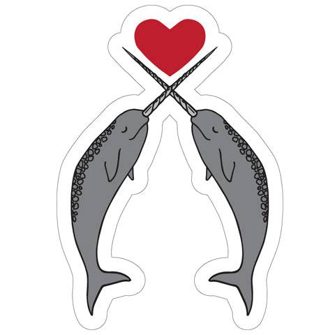 Narwhals in Love Sticker - Counter Couture