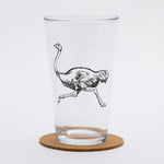 Ostrich Pint Glass - 16oz Beer Glass - Locally Made - Counter Couture