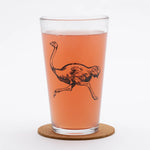 Ostrich Pint Glass - 16oz Beer Glass - Locally Made - Counter Couture