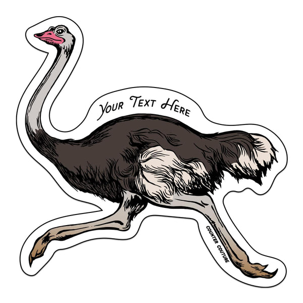 Sticker - Ostrich Name Drop - Counter Couture