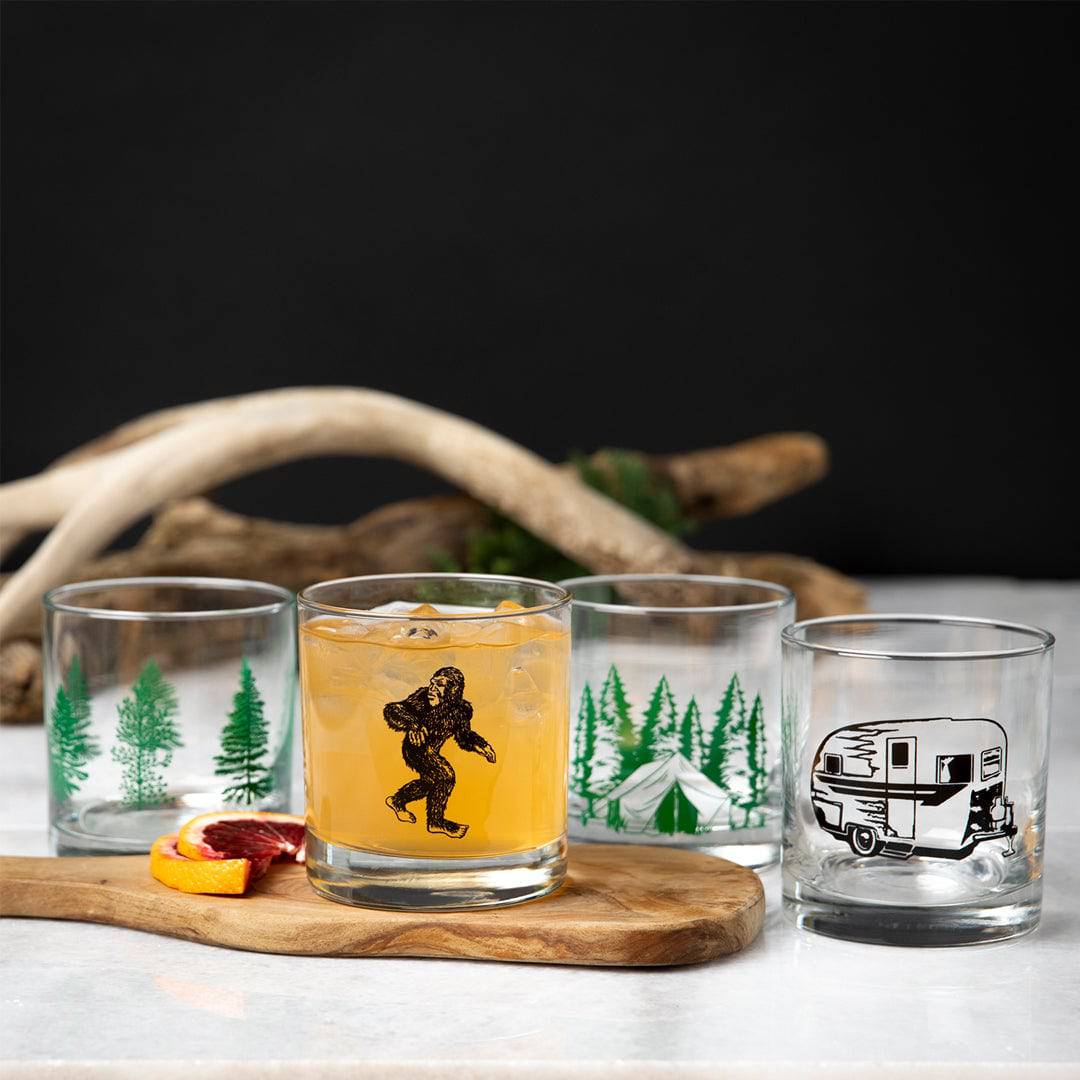 Outdoorsy Rocks Glass Set of 4 - Counter Couture