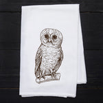 Owl Flour Sack Towel - Eco-Friendly, Hand-Drawn Design - Counter Couture