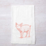 Pig Flour Sack Towel - Eco-Friendly, Hand-Drawn Design, Prize Pig - Counter Couture