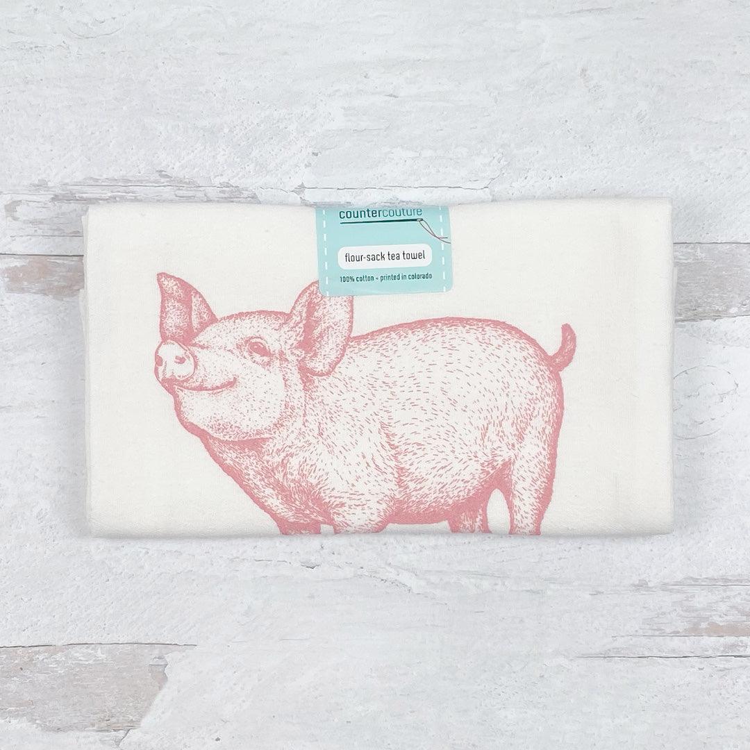 Prize Pig Flour Sack Towel - Kitchen Towel - Hand Towel - Counter Couture