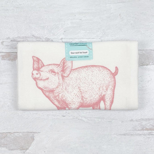 Prize Pig Flour Sack Towel - Kitchen Towel - Hand Towel - Counter Couture