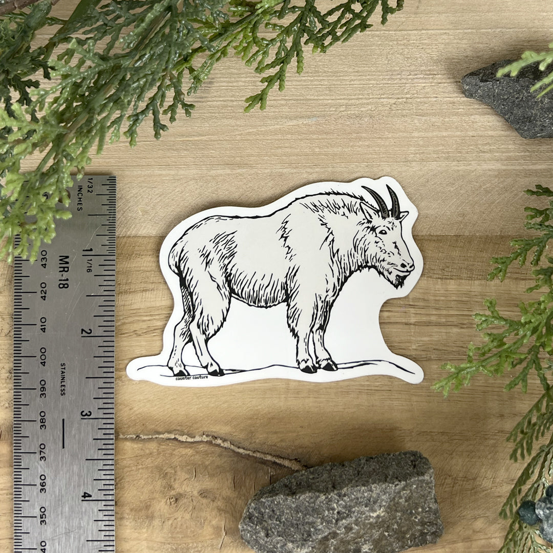 Rocky Mountain Goat Die Cut Sticker