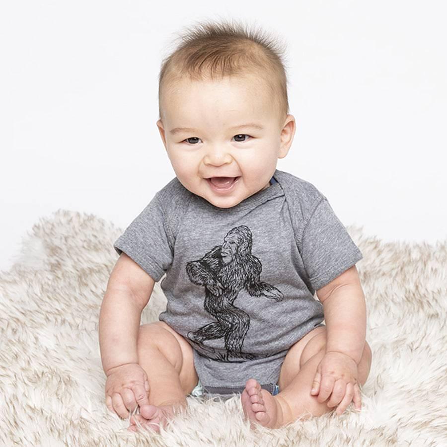 Sasquatch Baby Bodysuit - Eco-Friendly, Hand-Drawn, 3-18 Months - Counter Couture