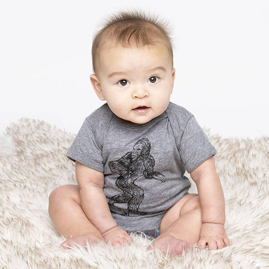 Sasquatch Baby Bodysuit - Eco-Friendly, Hand-Drawn, 3-18 Months - Counter Couture