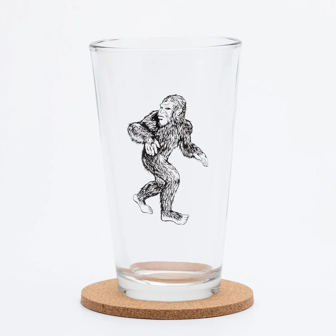 Sasquatch Pint Glass - 16oz Beer Glass - Made in the US - Counter Couture